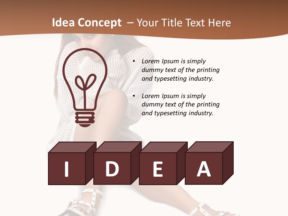 Sitting Babydoll Holding PowerPoint Template