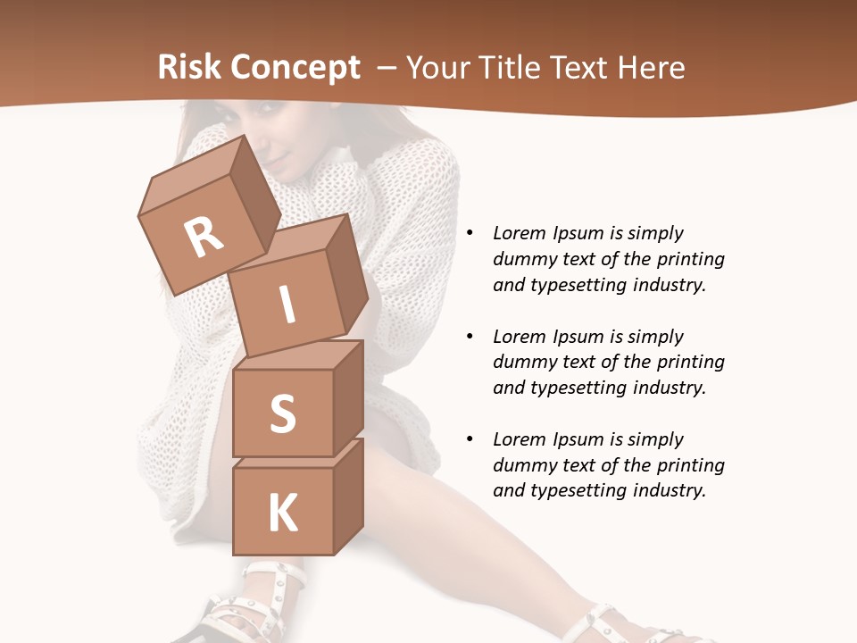 Sitting Babydoll Holding PowerPoint Template