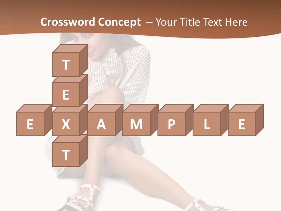 Sitting Babydoll Holding PowerPoint Template