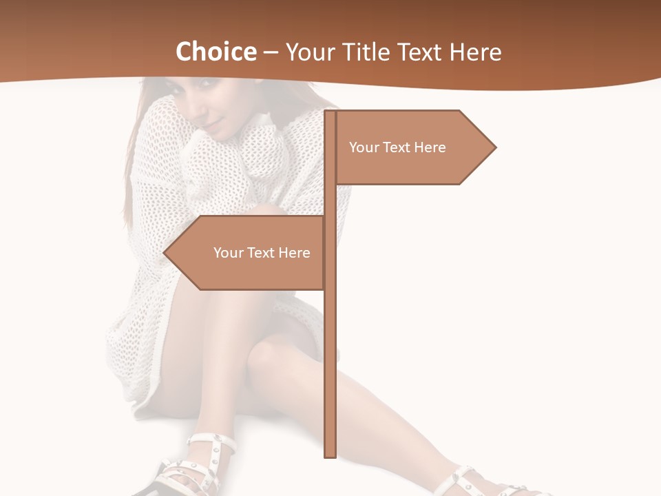 Sitting Babydoll Holding PowerPoint Template