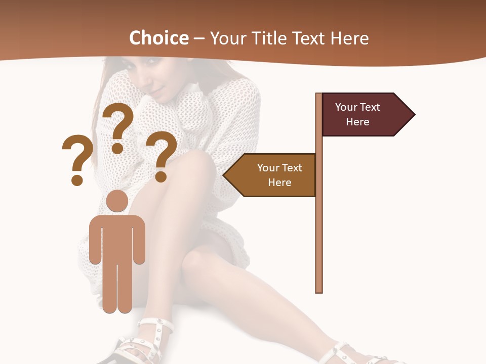 Sitting Babydoll Holding PowerPoint Template