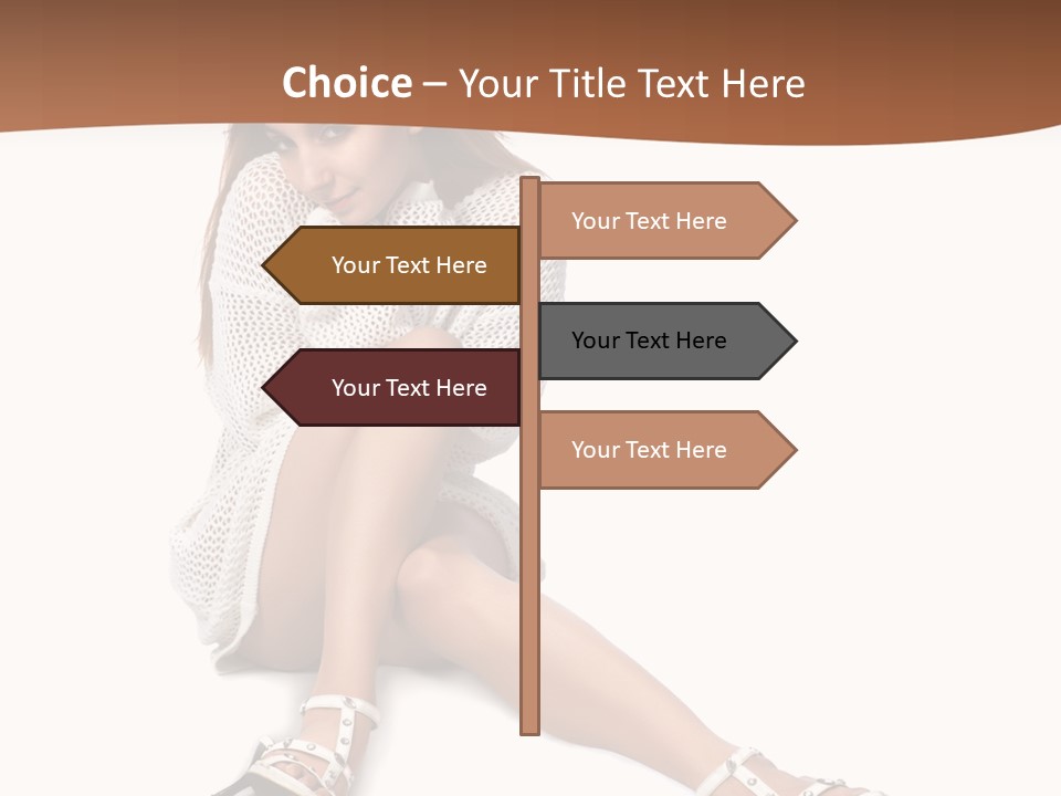 Sitting Babydoll Holding PowerPoint Template