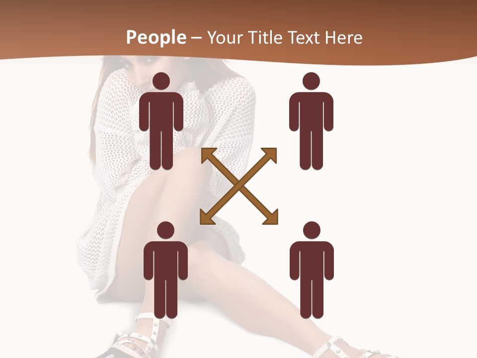 Sitting Babydoll Holding PowerPoint Template