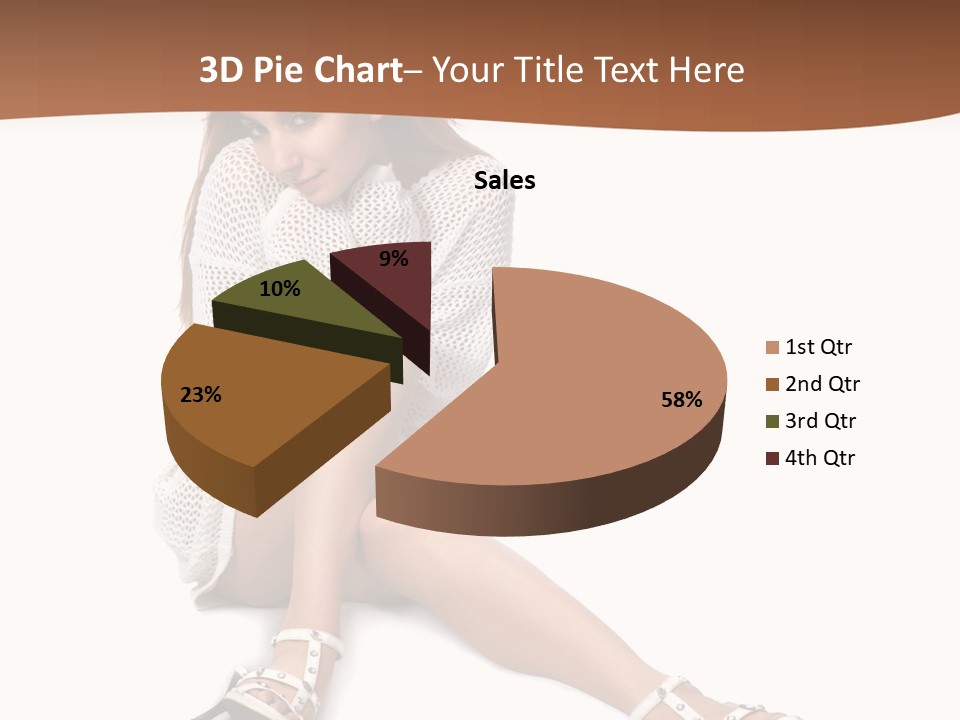 Sitting Babydoll Holding PowerPoint Template