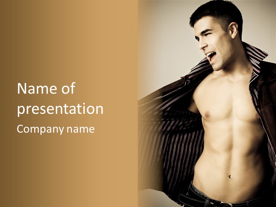 Shot Clothing Lifestyles PowerPoint Template