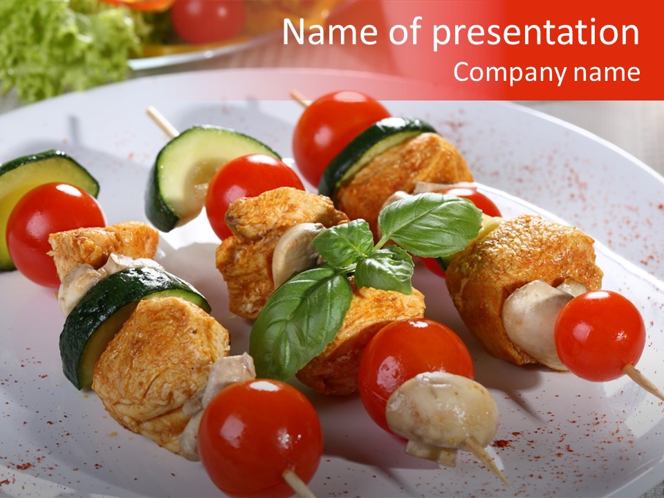 Fervent Greek Kebob PowerPoint Template