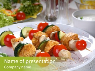 Bar Lettuce Plate PowerPoint Template