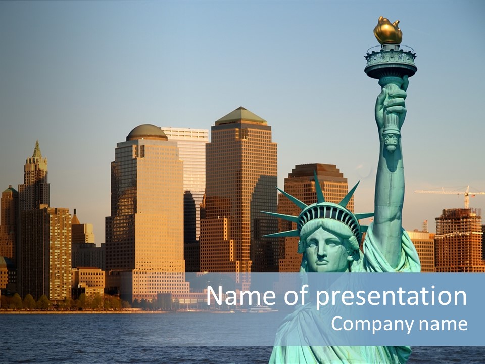 Lady Center Island PowerPoint Template