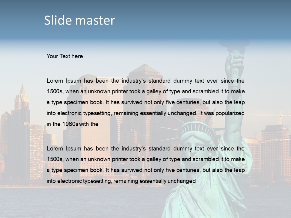 Lady Center Island PowerPoint Template