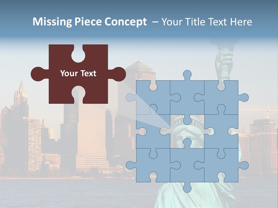 Lady Center Island PowerPoint Template