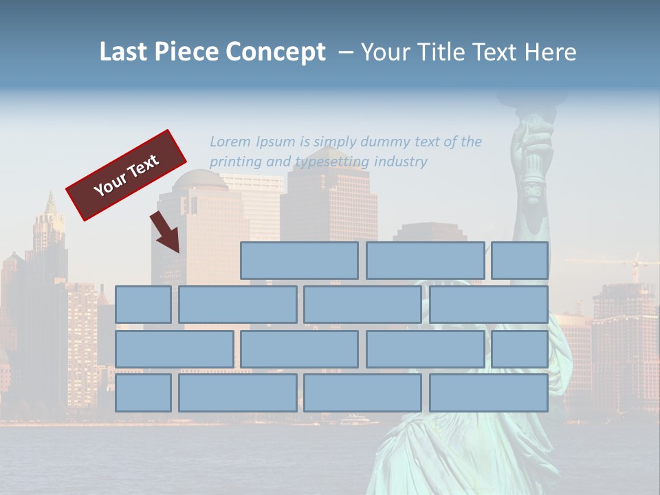 Lady Center Island PowerPoint Template