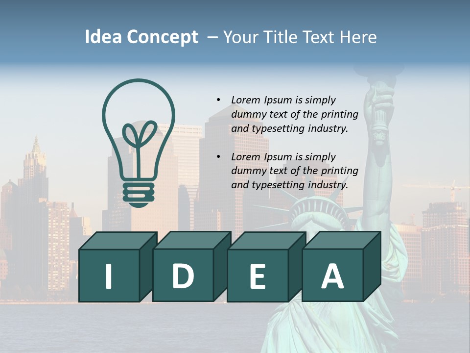Lady Center Island PowerPoint Template