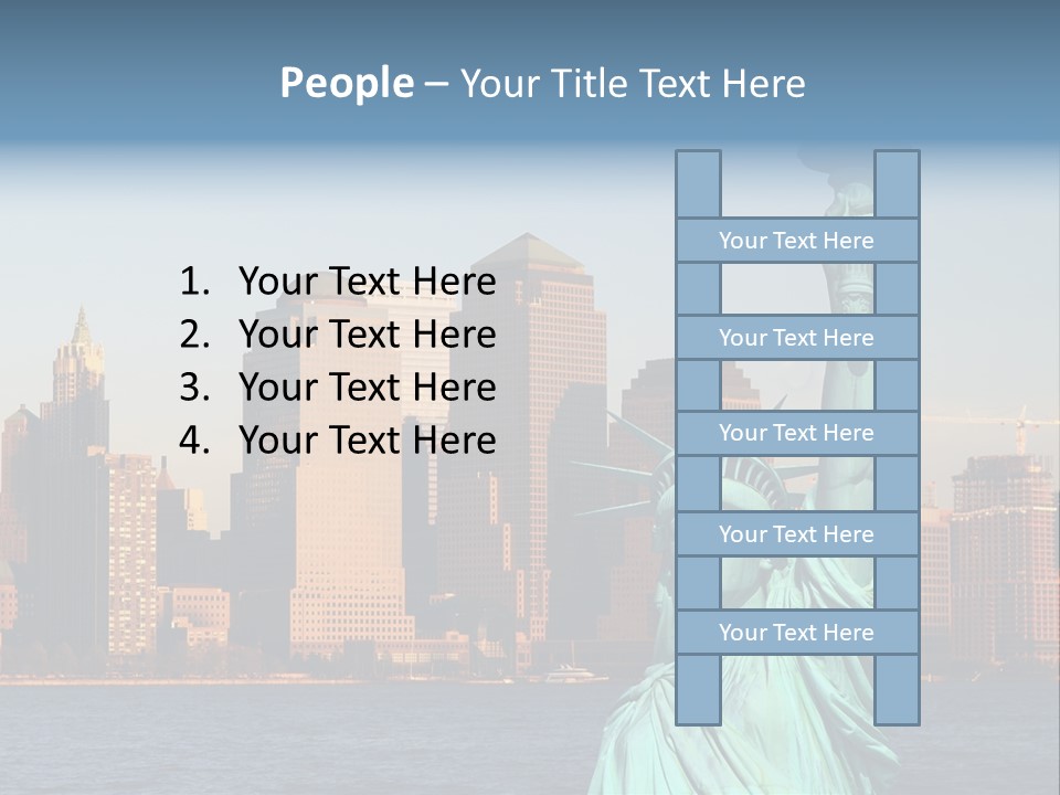 Lady Center Island PowerPoint Template