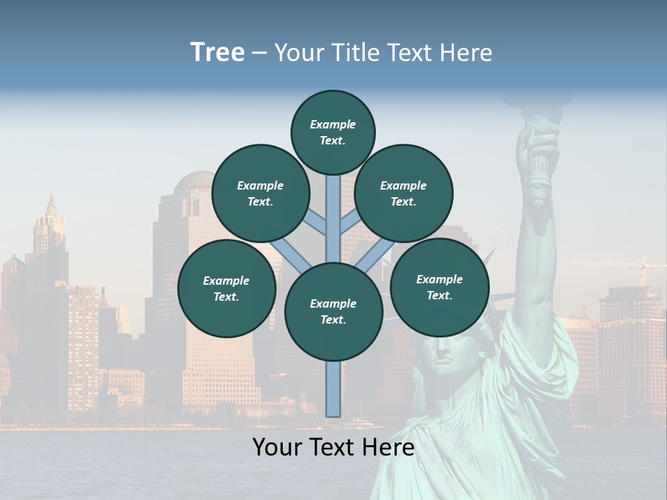 Lady Center Island PowerPoint Template