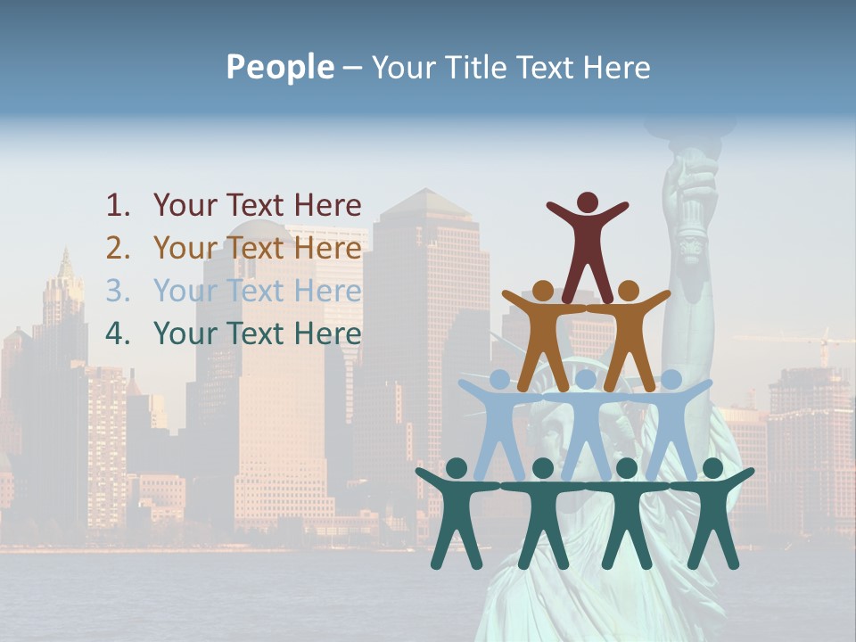 Lady Center Island PowerPoint Template