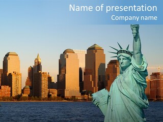 Building Landmark View PowerPoint Template