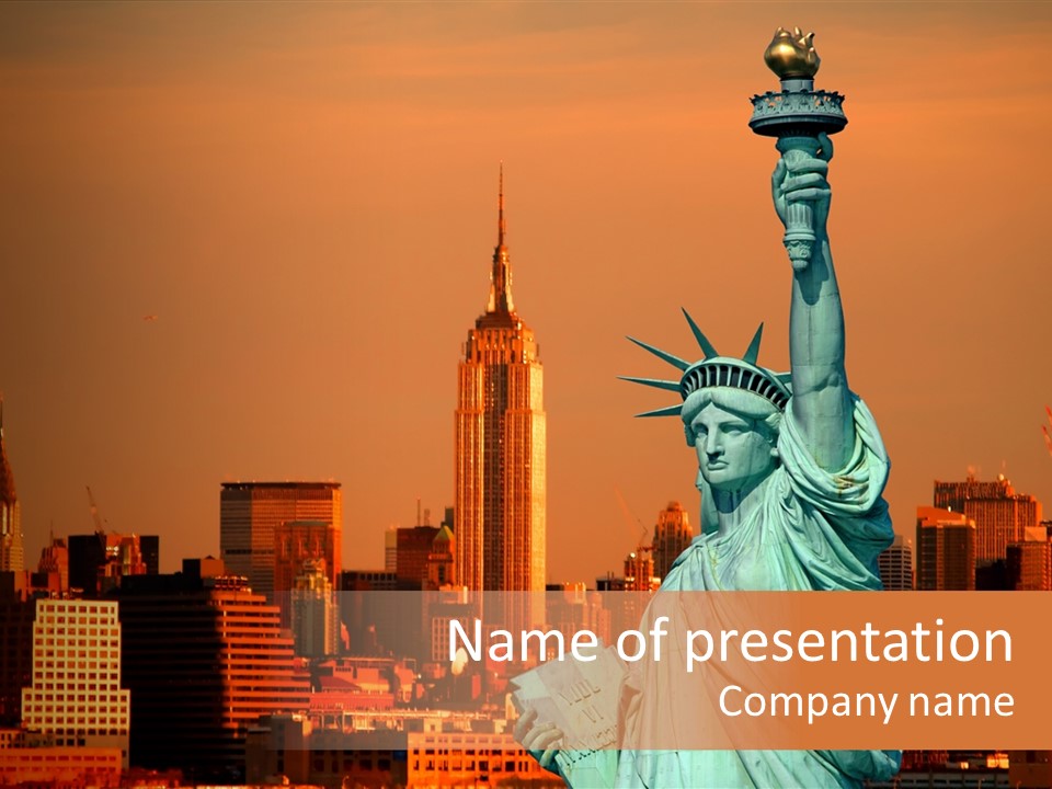 America Attraction State PowerPoint Template