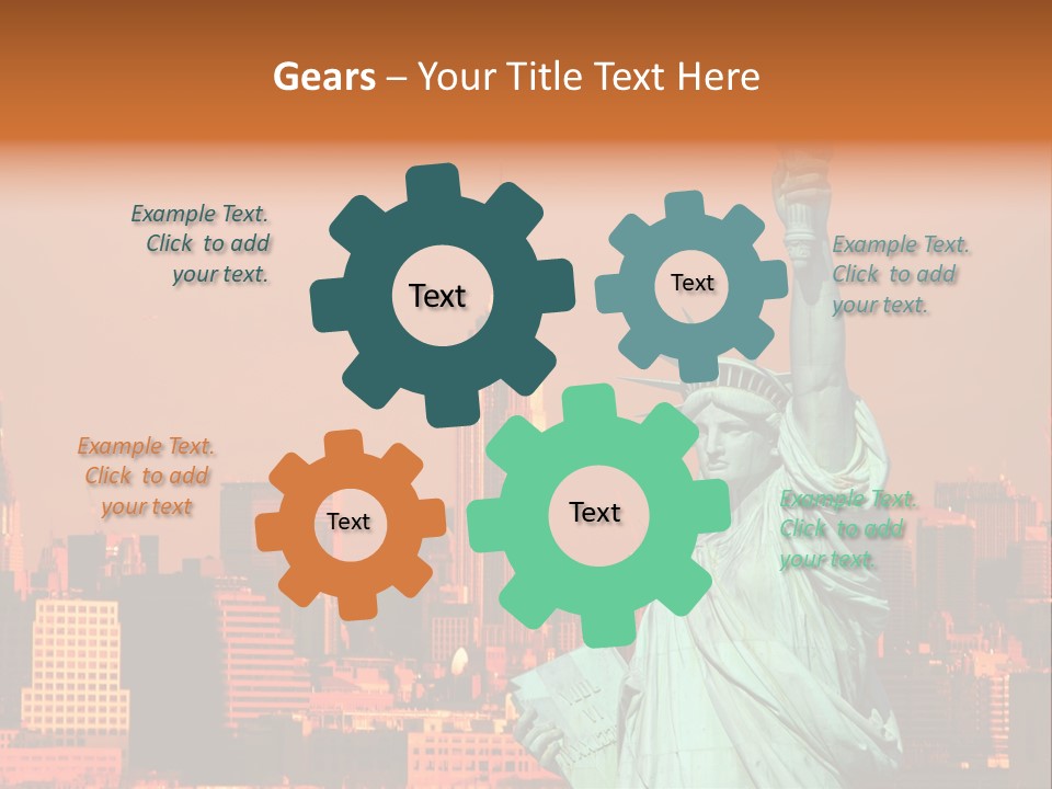 America Attraction State PowerPoint Template