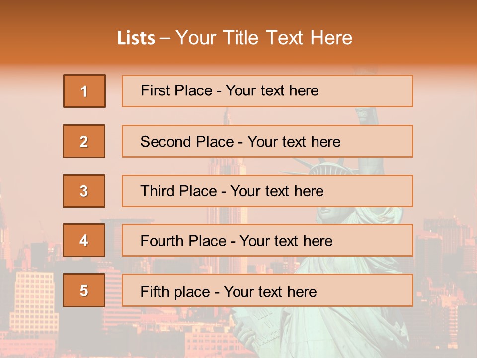 America Attraction State PowerPoint Template
