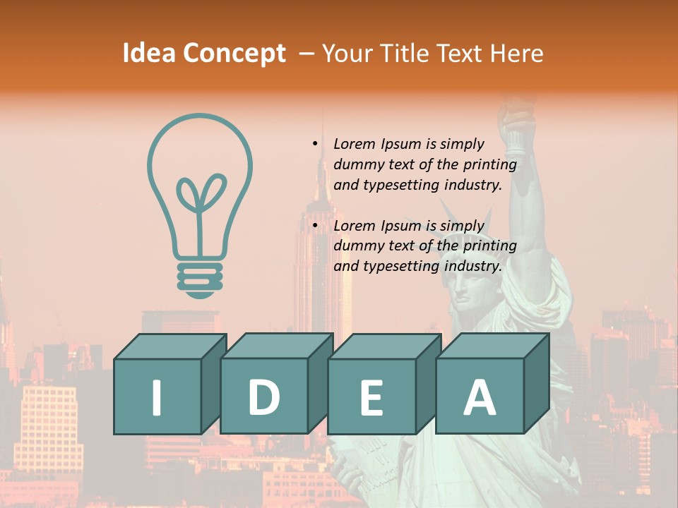 America Attraction State PowerPoint Template