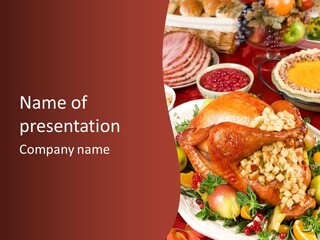 Herb Meat November PowerPoint Template