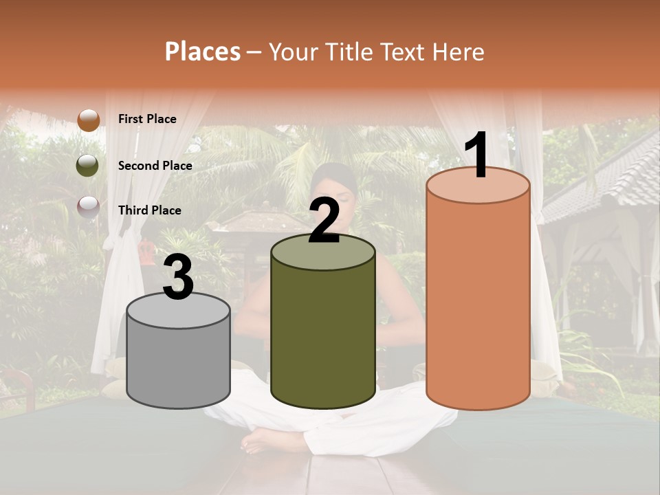 Black Hair Outdoor Model PowerPoint Template