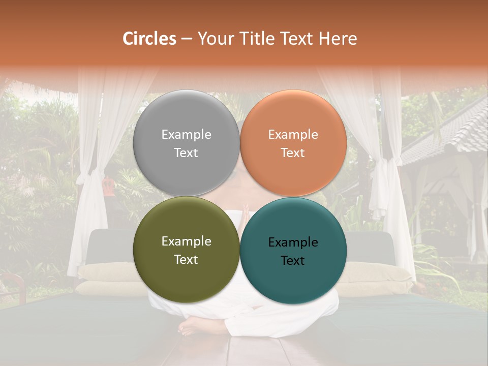 Black Hair Outdoor Model PowerPoint Template