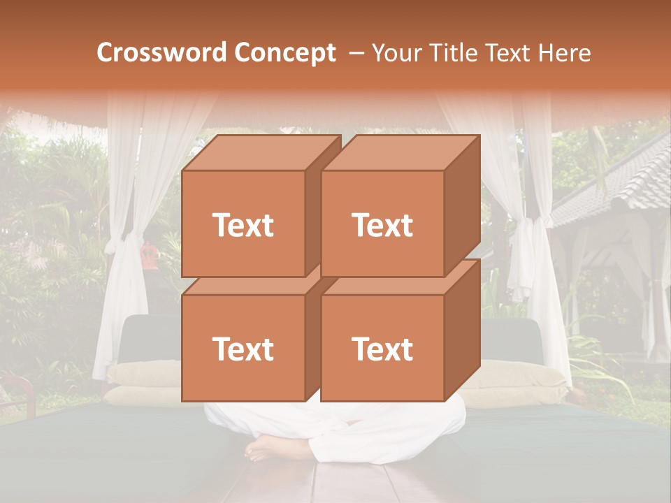 Black Hair Outdoor Model PowerPoint Template