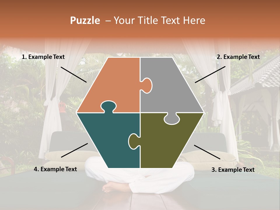 Black Hair Outdoor Model PowerPoint Template