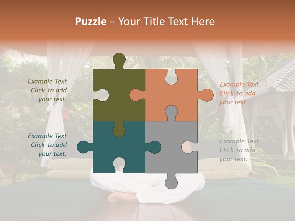 Black Hair Outdoor Model PowerPoint Template