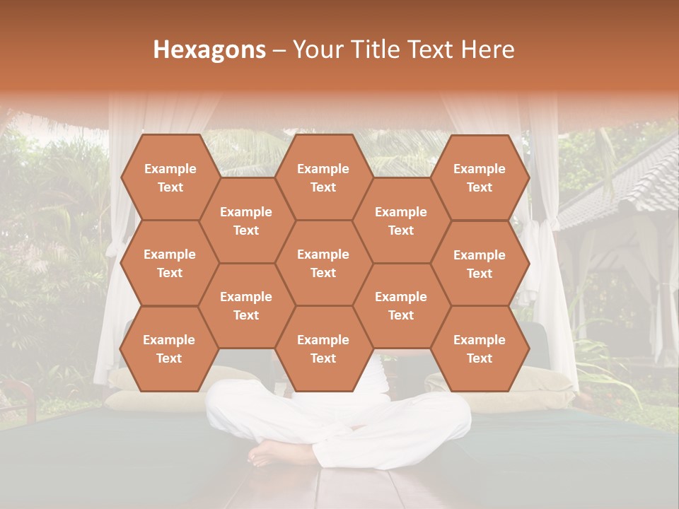 Black Hair Outdoor Model PowerPoint Template