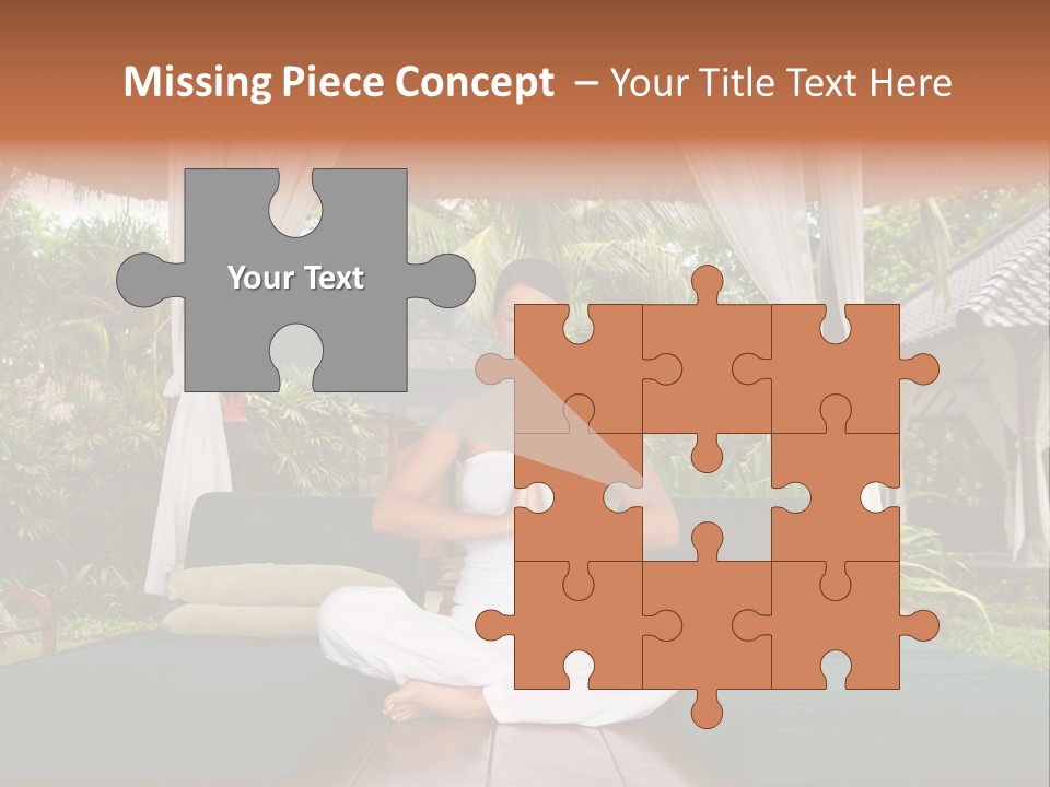 Black Hair Outdoor Model PowerPoint Template