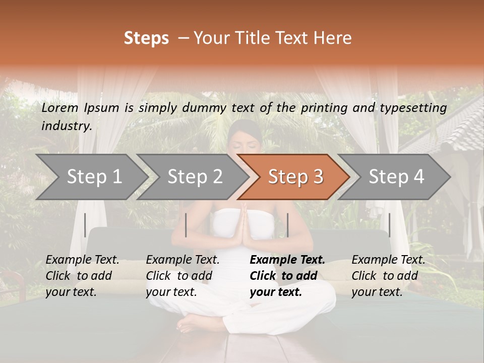 Black Hair Outdoor Model PowerPoint Template