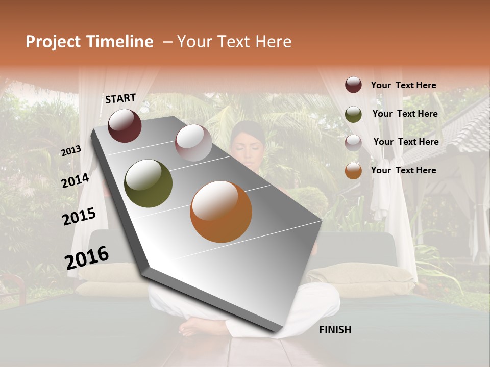 Black Hair Outdoor Model PowerPoint Template