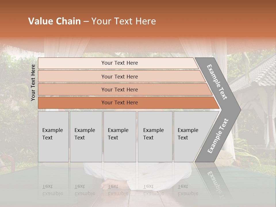 Black Hair Outdoor Model PowerPoint Template