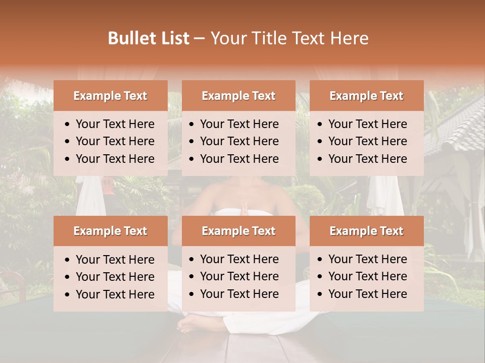 Black Hair Outdoor Model PowerPoint Template