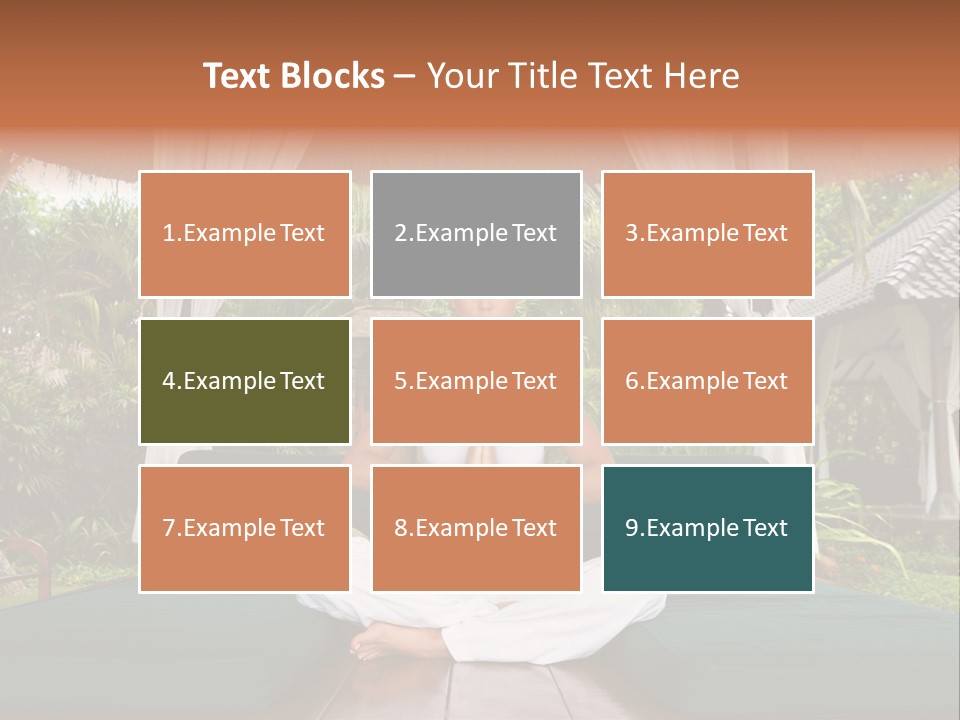 Black Hair Outdoor Model PowerPoint Template