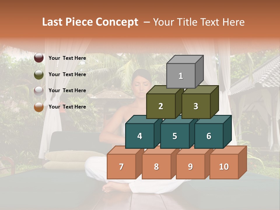 Black Hair Outdoor Model PowerPoint Template