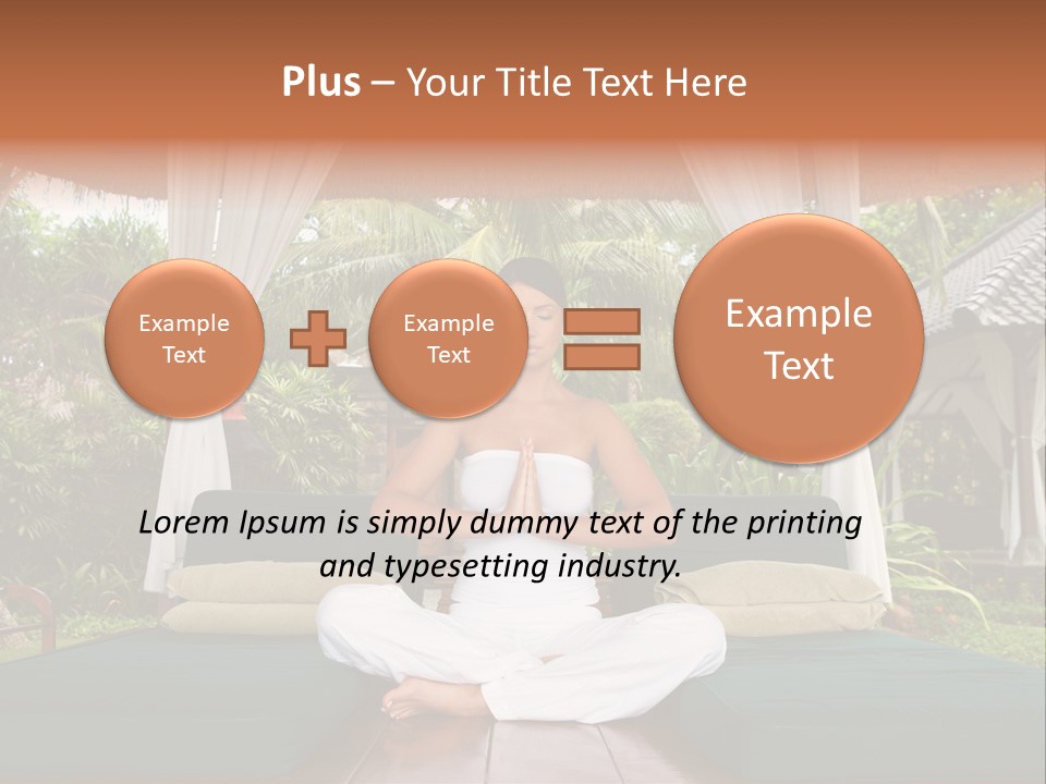 Black Hair Outdoor Model PowerPoint Template