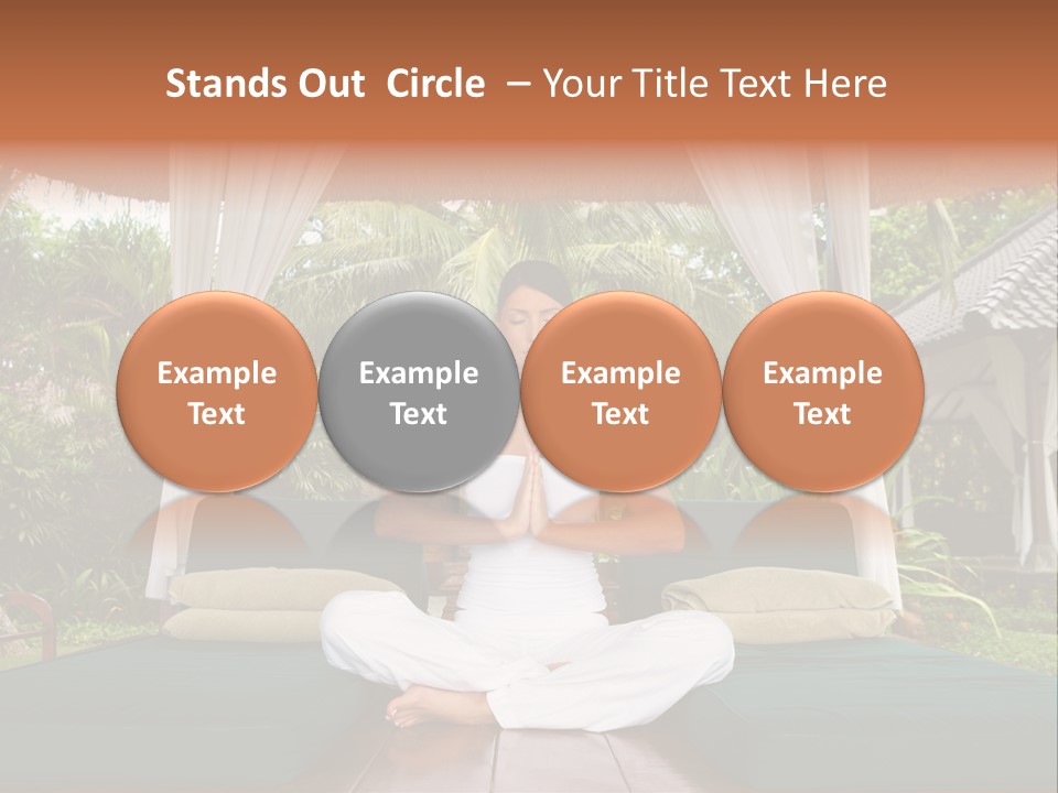 Black Hair Outdoor Model PowerPoint Template