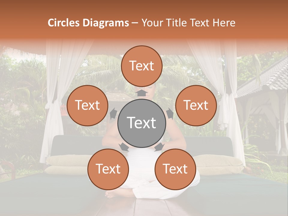 Black Hair Outdoor Model PowerPoint Template