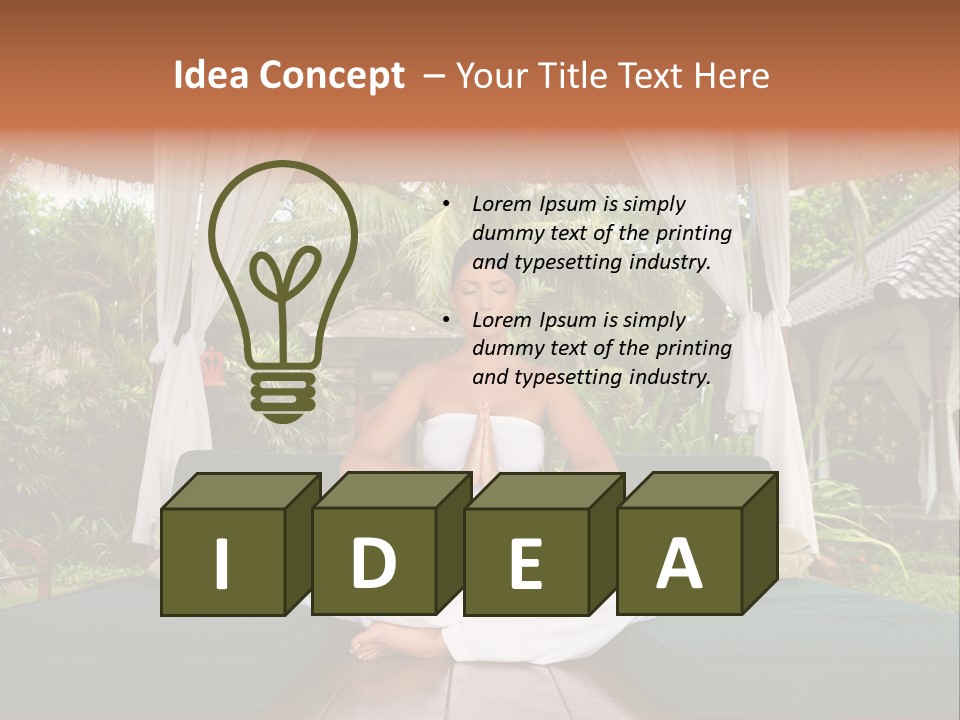 Black Hair Outdoor Model PowerPoint Template