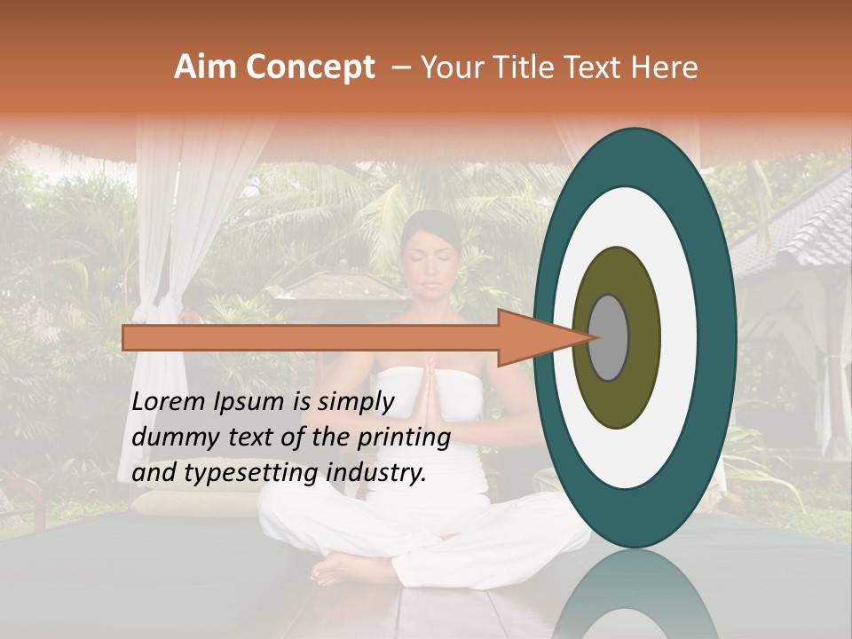 Black Hair Outdoor Model PowerPoint Template