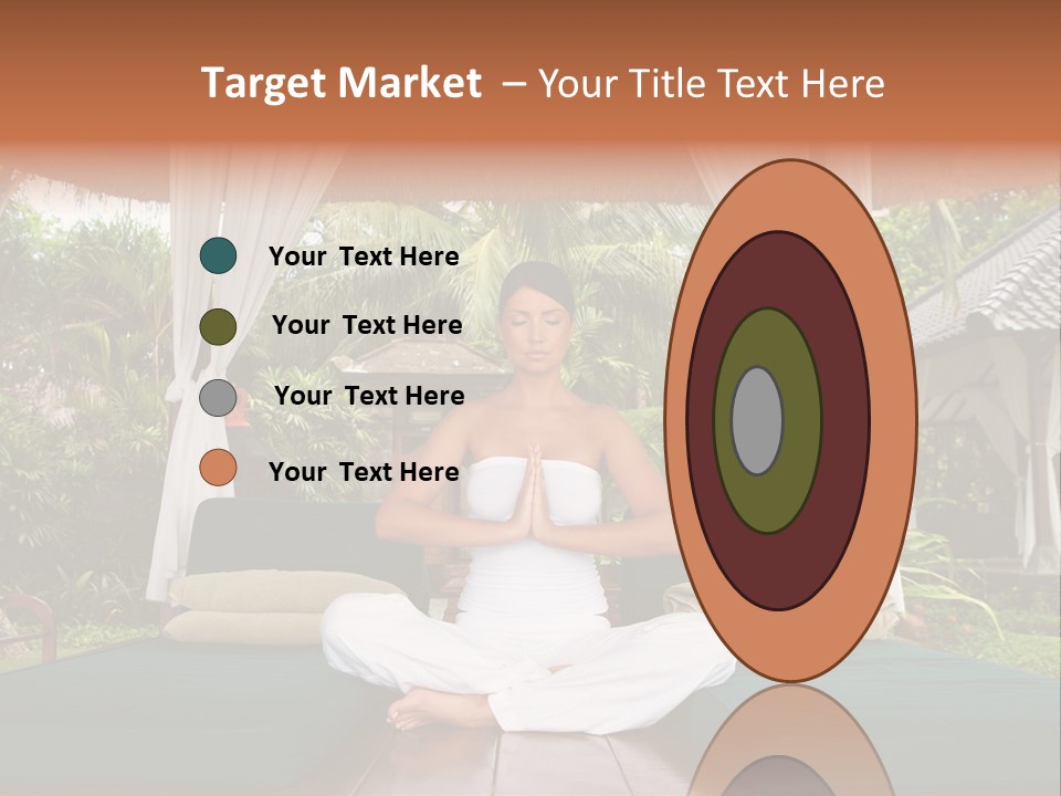 Black Hair Outdoor Model PowerPoint Template