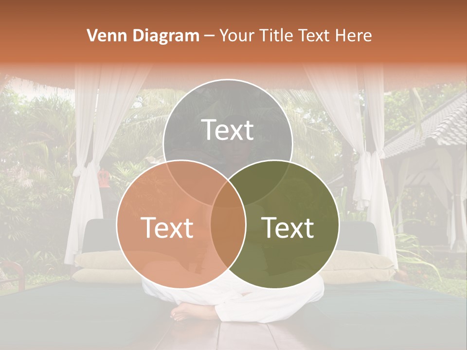 Black Hair Outdoor Model PowerPoint Template