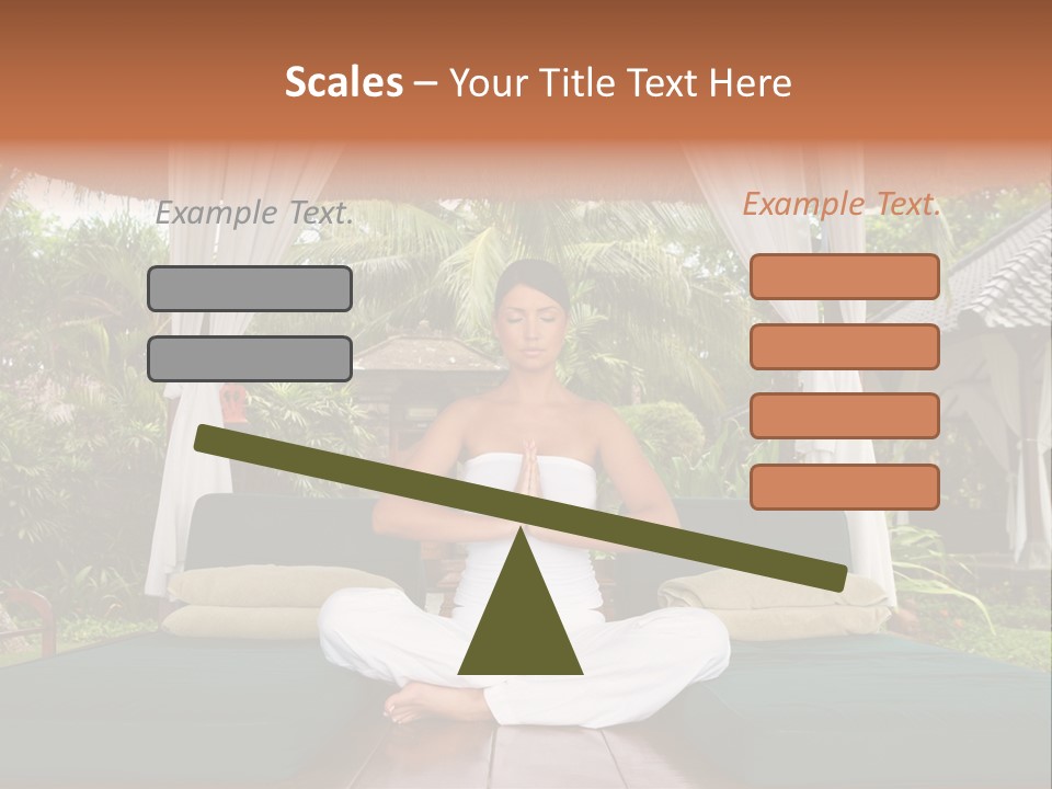 Black Hair Outdoor Model PowerPoint Template