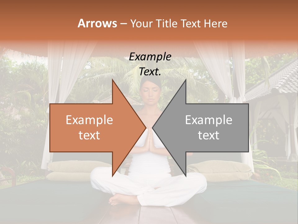 Black Hair Outdoor Model PowerPoint Template