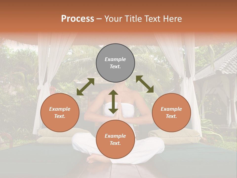 Black Hair Outdoor Model PowerPoint Template