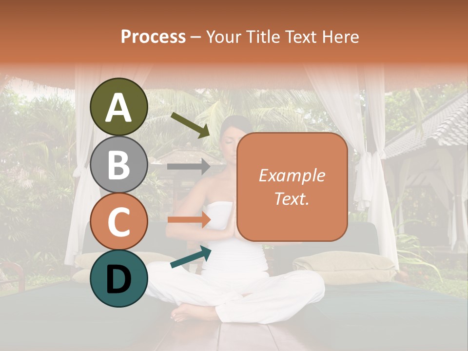 Black Hair Outdoor Model PowerPoint Template