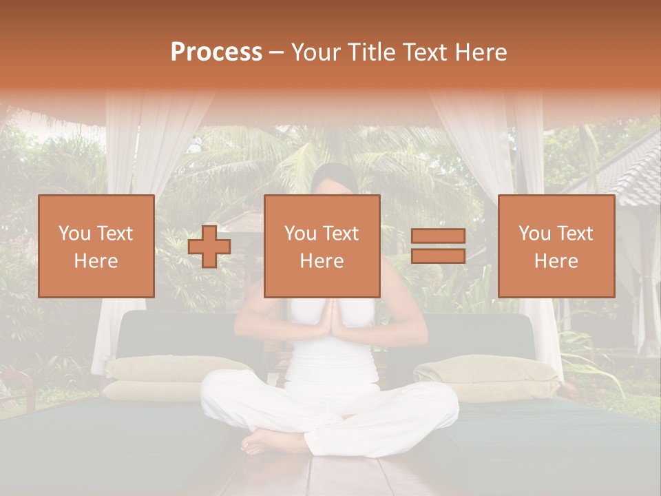 Black Hair Outdoor Model PowerPoint Template